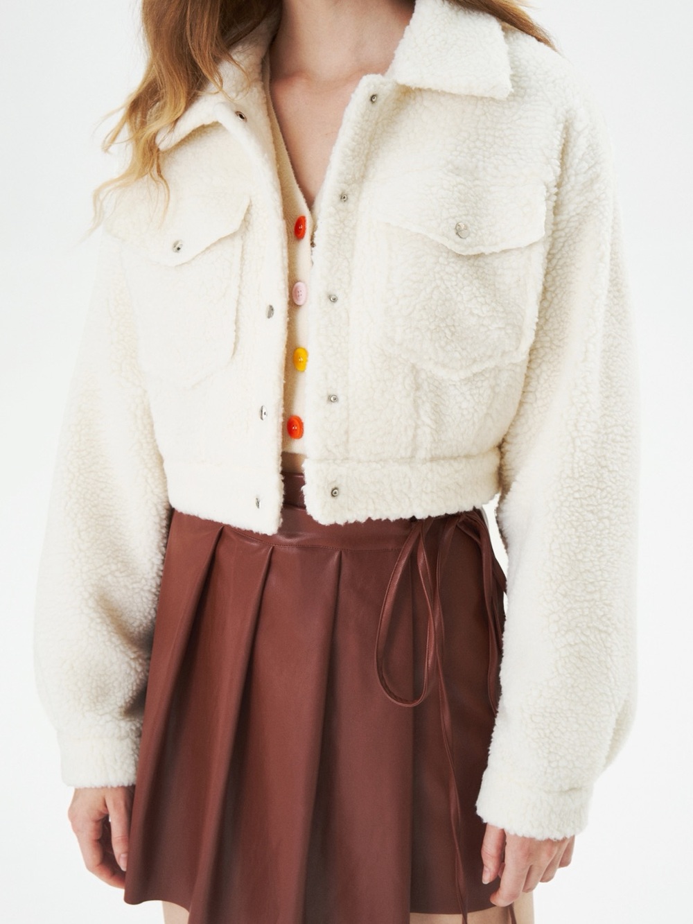 Cider Fuzzy Cropped Jacket